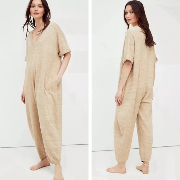 Free People Beach Everday Sweater One Piece Jumpsuit XL NWT - Picture 1 of 5